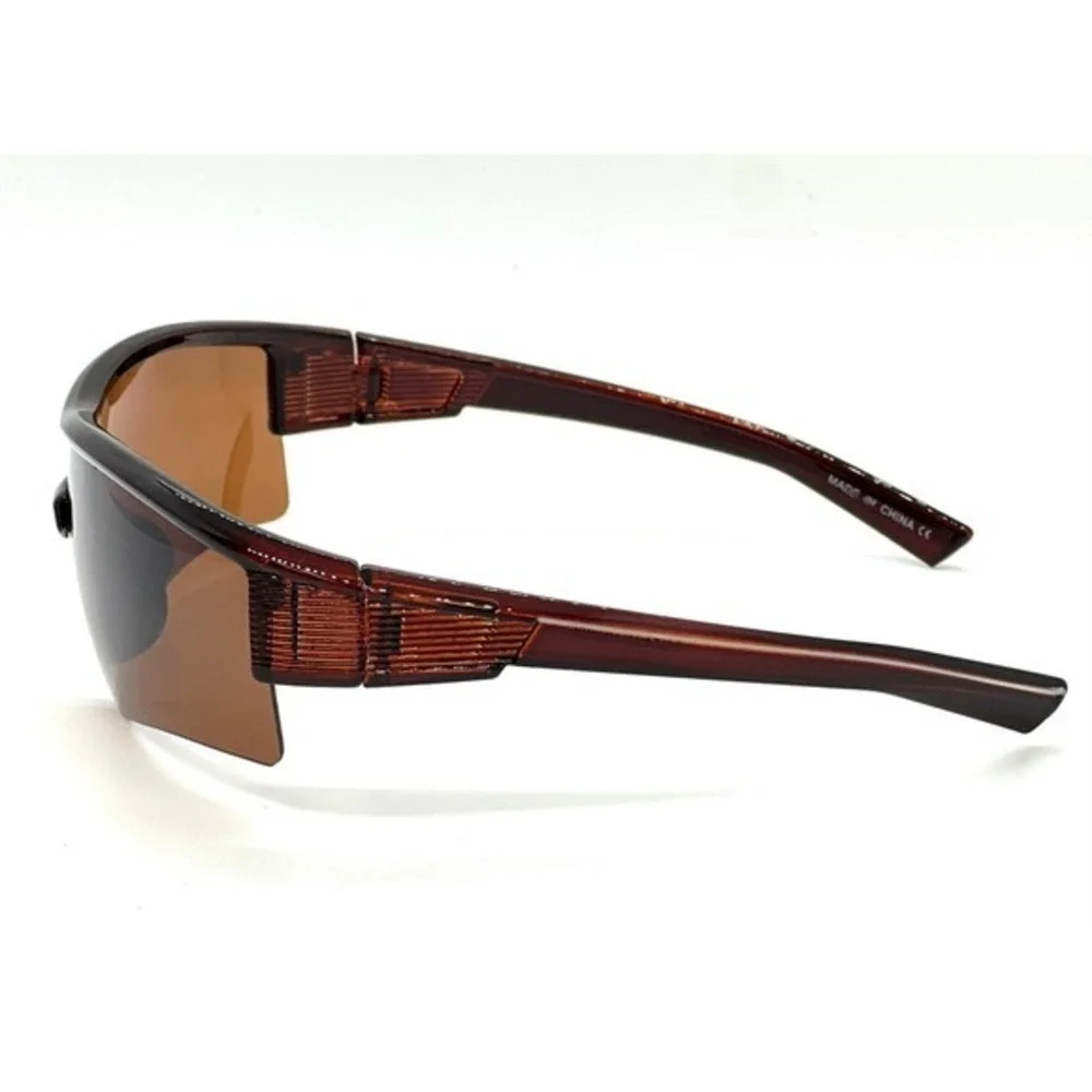 Women Sport Sunglasses Cycling Running Comfort Golf Driving Glasses‎ Dark Brown